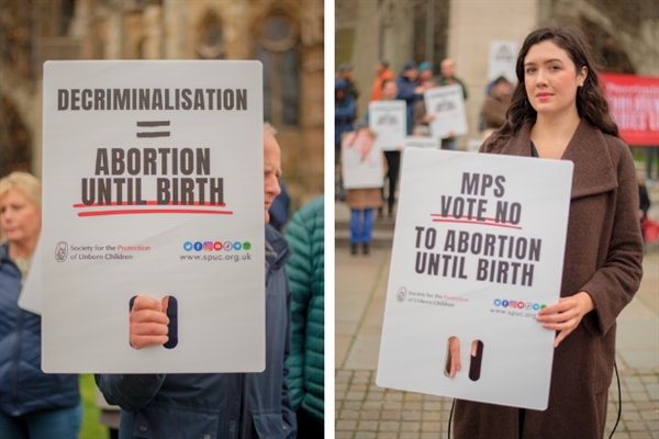 Peaceful SPUC demonstration against abortion decriminalisation sends strong message to MPs