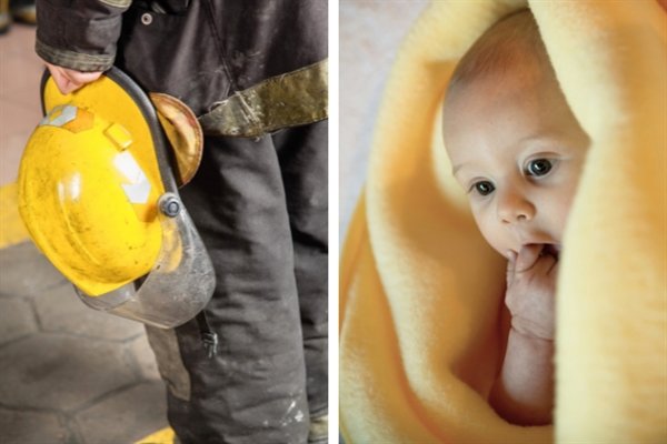 Heroic firefighters help deliver premature baby girl