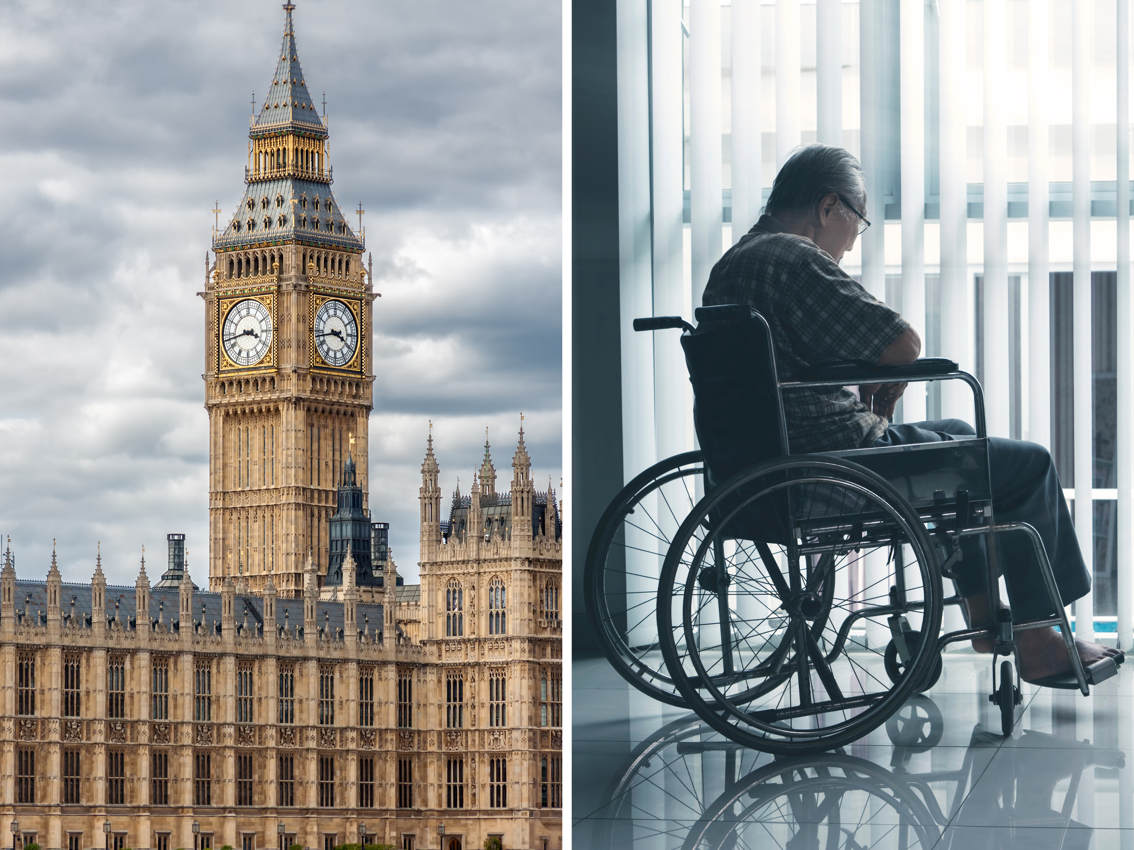 old man wheelchair parliament