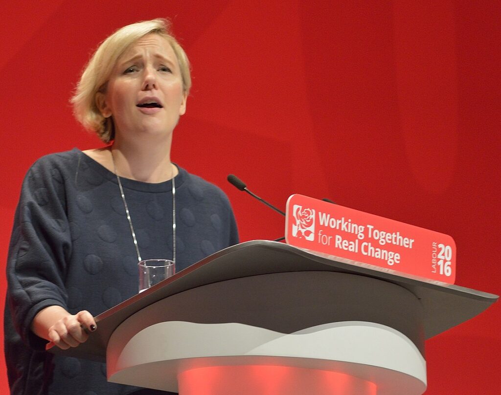 Stella Creasy speaking at the 2016 Labour Party Conference in Liverpool