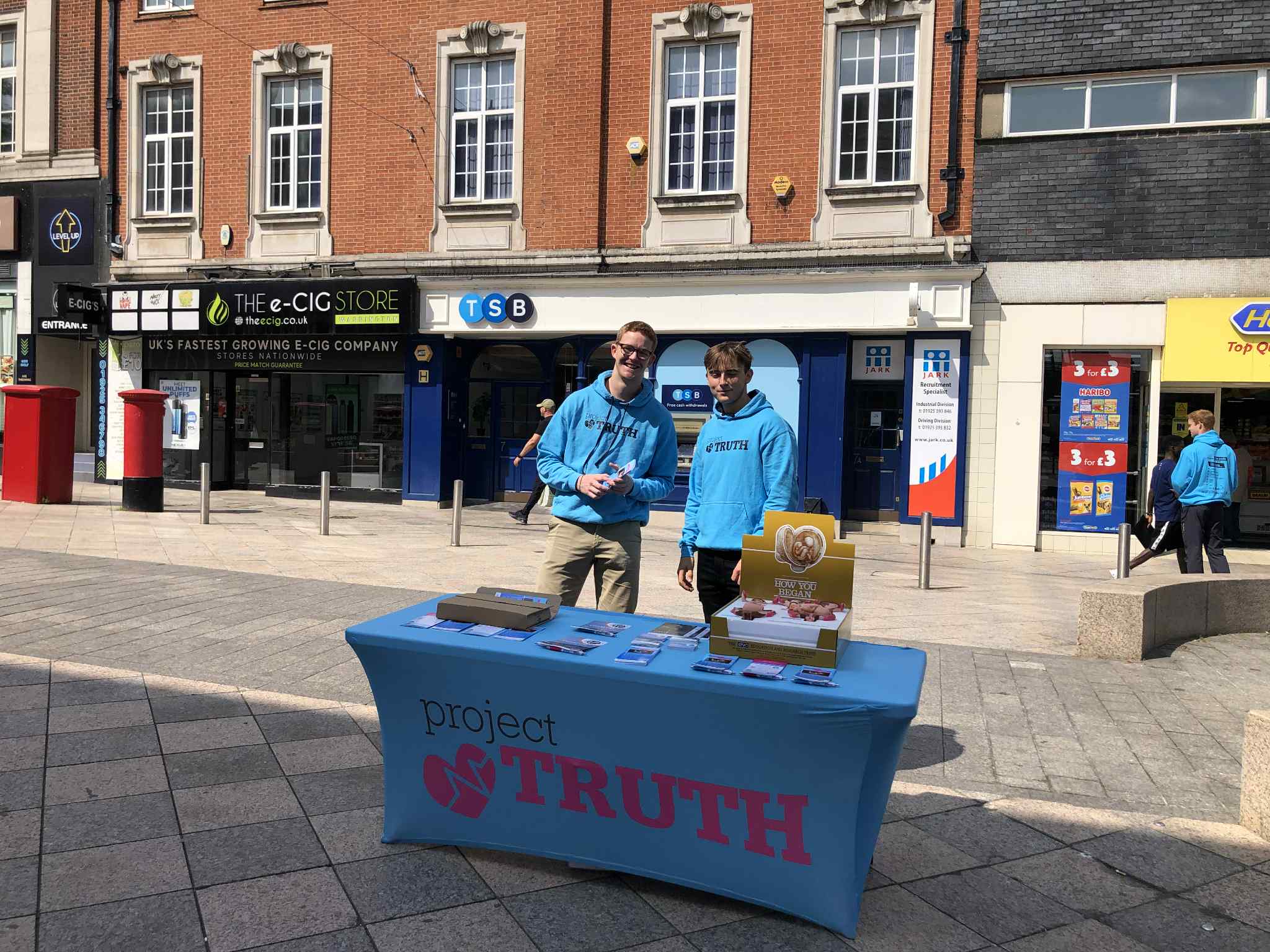 Project Truth Pod holds its first public outreach stall in Warrington