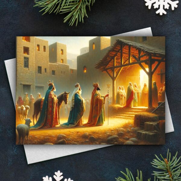 Christmas Card - Wise Men Bearing Gifts (Pack of 10)