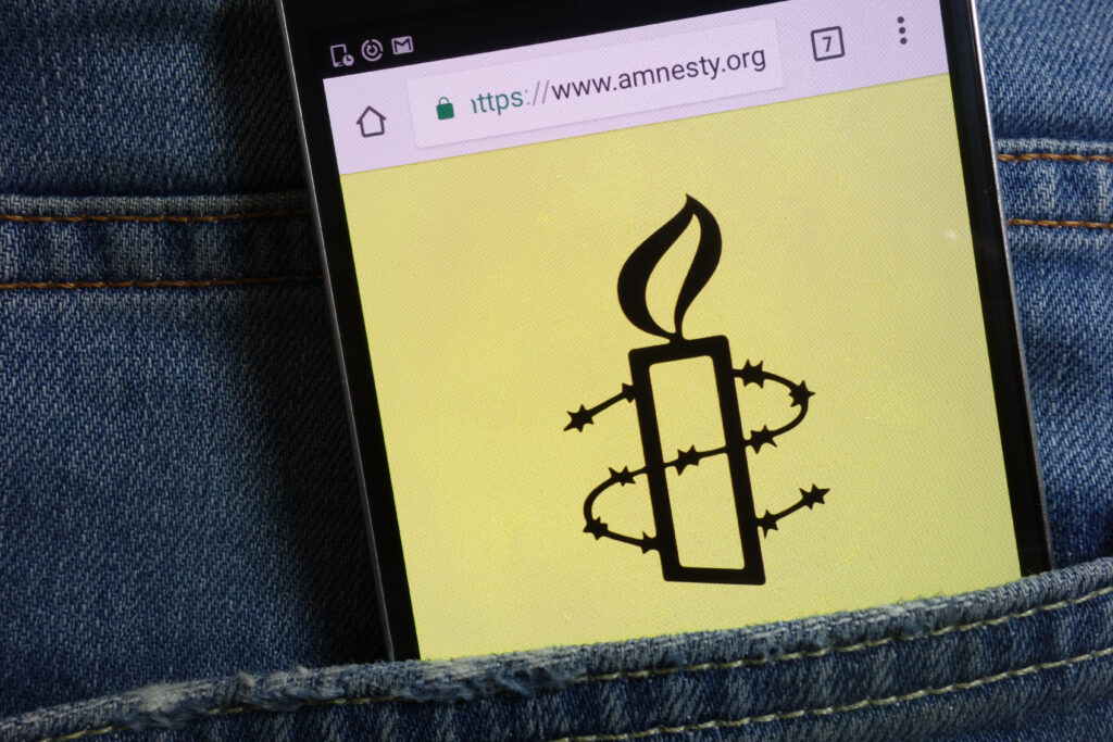 Konskie,,Poland,-,May,18,,2018:,Amnesty,International,Website,Displayed