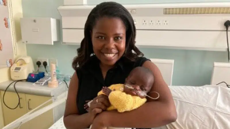 Premature baby born at 22 weeks discharged from hospital, healthy